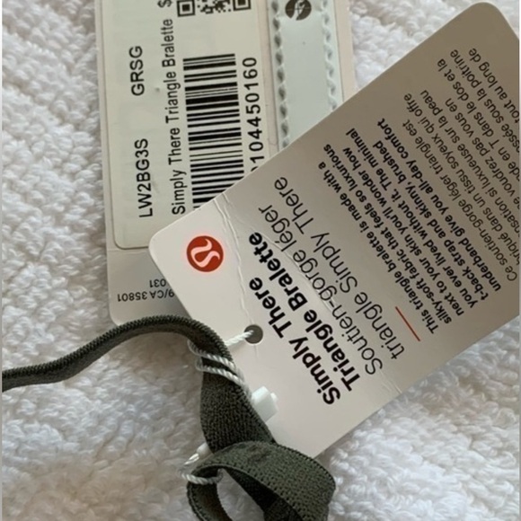 Lululemon Simply There Triangle Bralette in Green Sage Size Large 39 - Picture 3 of 7